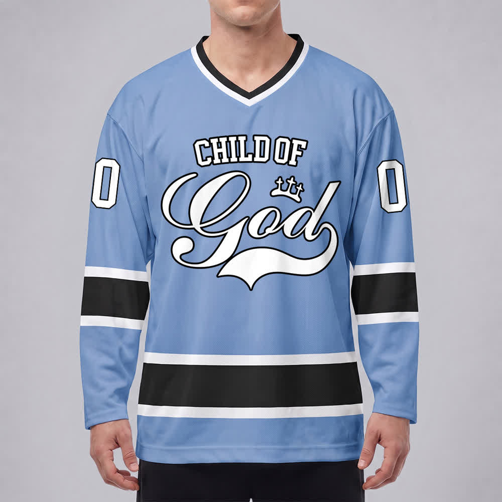 Christianartworkshop Kind Gottes – Glaubensbekenntnis aufgedrucktes Hockeytrikot mit Namen und Nummer – Personalisiertes Hockeytrikot - image 26