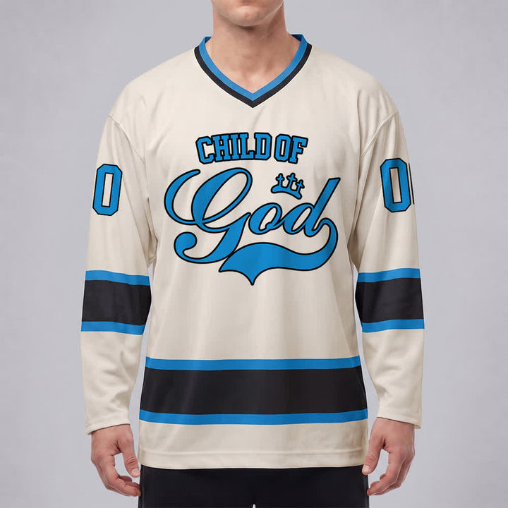 Christianartworkshop Kind Gottes – Glaubensbekenntnis aufgedrucktes Hockeytrikot mit Namen und Nummer – Personalisiertes Hockeytrikot - image 8