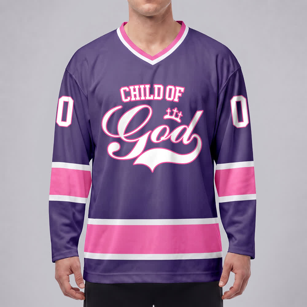 Christianartworkshop Kind Gottes – Glaubensbekenntnis aufgedrucktes Hockeytrikot mit Namen und Nummer – Personalisiertes Hockeytrikot - image 31