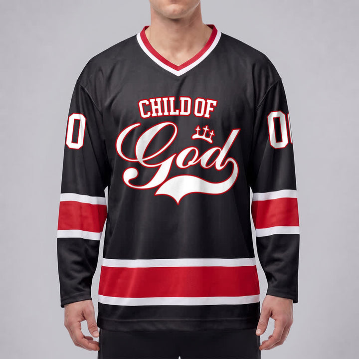 Christianartworkshop Kind Gottes – Glaubensbekenntnis aufgedrucktes Hockeytrikot mit Namen und Nummer – Personalisiertes Hockeytrikot - image 16