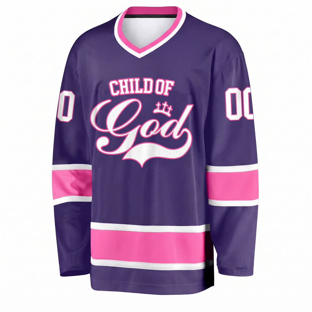 Christianartworkshop Kind Gottes – Glaubensbekenntnis aufgedrucktes Hockeytrikot mit Namen und Nummer – Personalisiertes Hockeytrikot - image 33