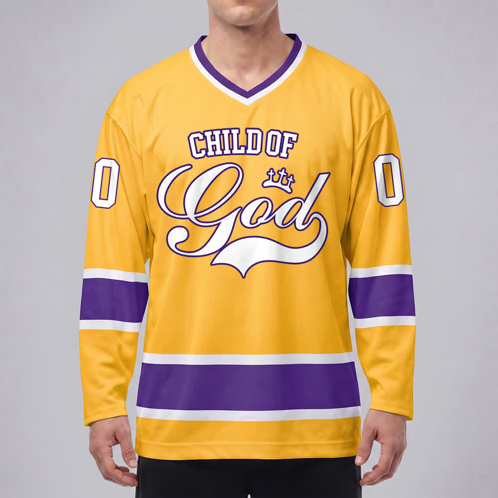 Christianartworkshop Kind Gottes – Glaubensbekenntnis aufgedrucktes Hockeytrikot mit Namen und Nummer – Personalisiertes Hockeytrikot - image 11