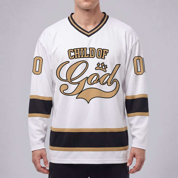 Christianartworkshop Kind Gottes – Glaubensbekenntnis aufgedrucktes Hockeytrikot mit Namen und Nummer – Personalisiertes Hockeytrikot - image 3
