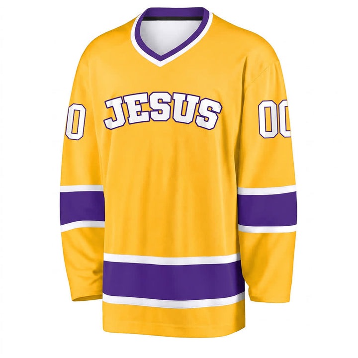 Christianartworkshop Auffälliges Jesus-Glaubensbekenntnis, Name und Nummer auf individuellem Hockeytrikot - image 11