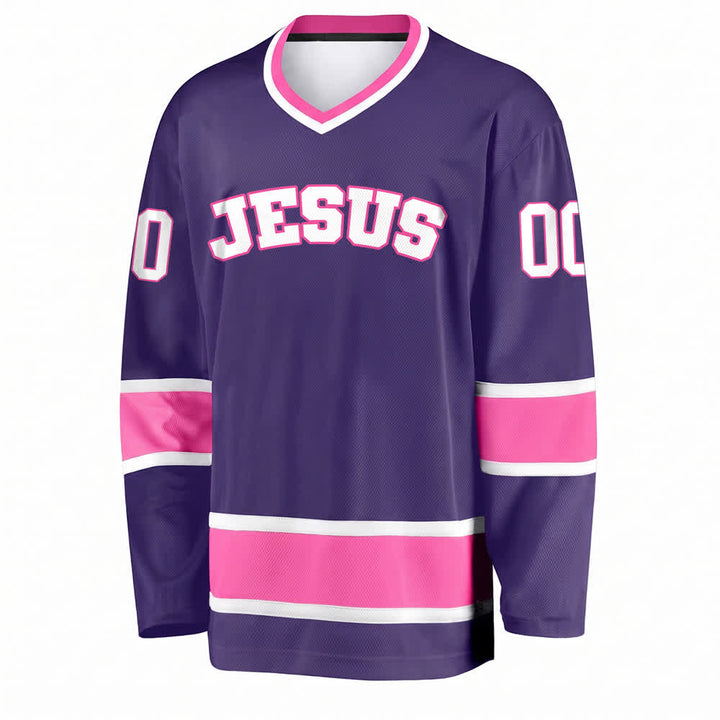 Christianartworkshop Auffälliges Jesus-Glaubensbekenntnis, Name und Nummer auf individuellem Hockeytrikot - image 31
