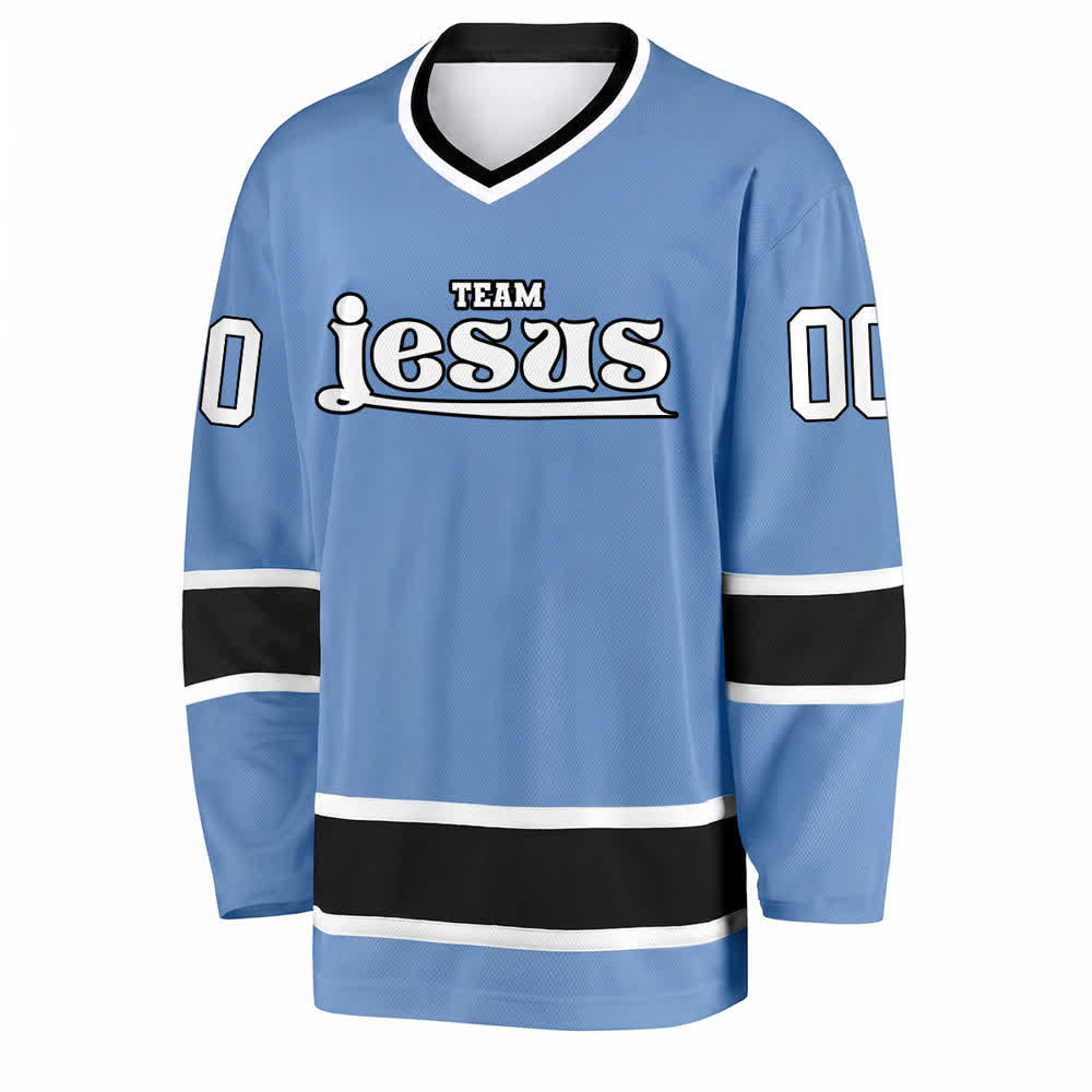 Christianartworkshop Team Jesus Faith Motif Name & Nummer angepasst Hockey Jersey - image 1