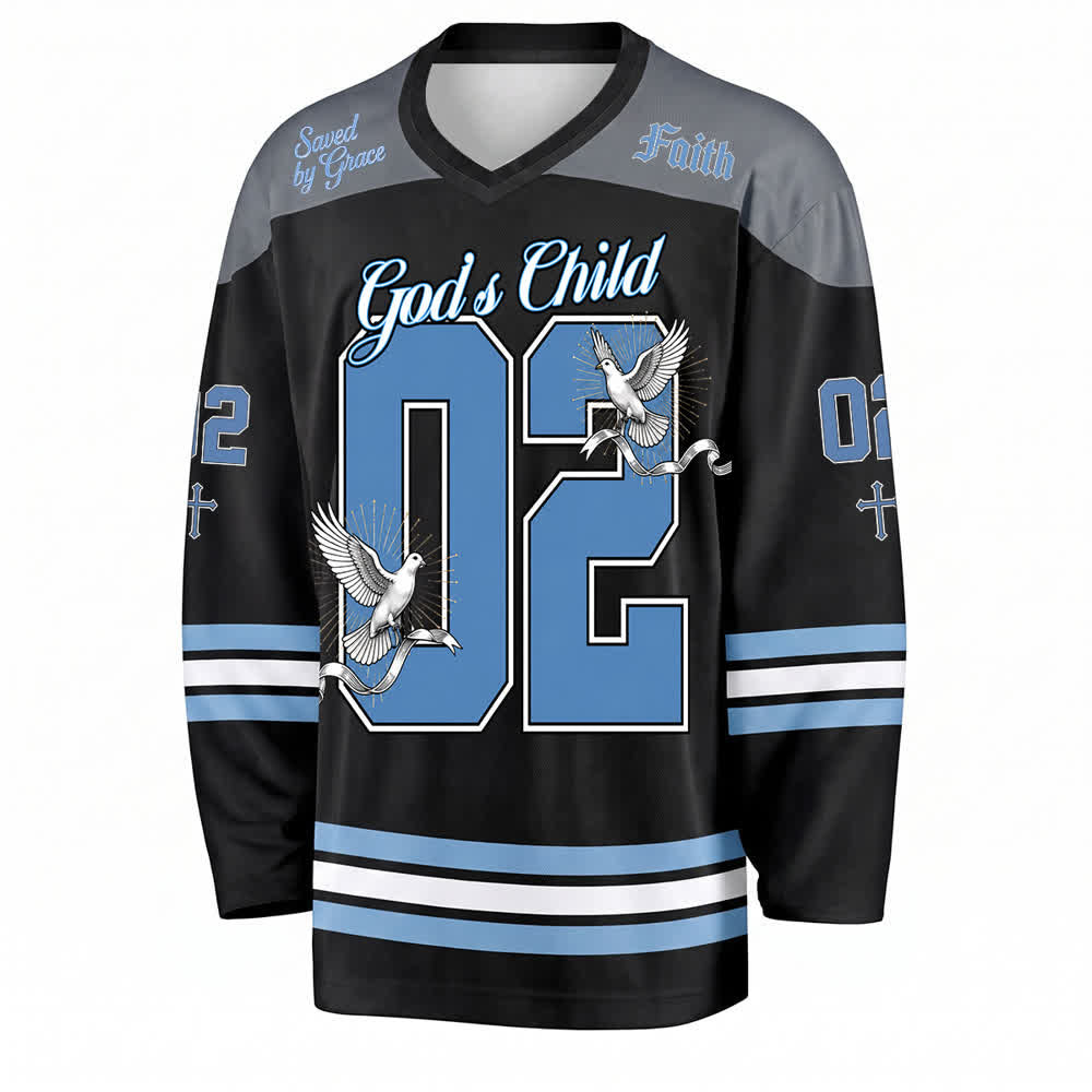 Christianartworkshop God's Child 02 Grace Dove Langarm-Hockeytrikot - image 1