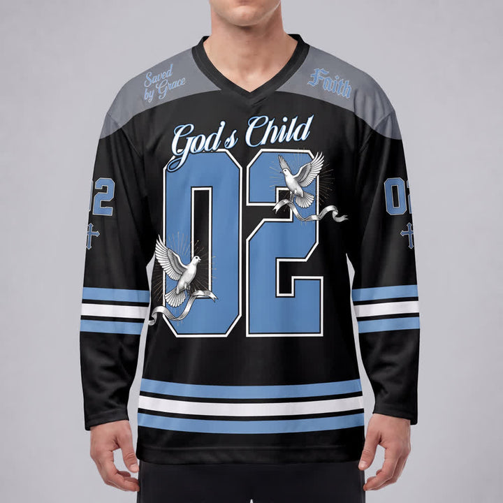 Christianartworkshop God's Child 02 Grace Dove Langarm-Hockeytrikot - image 3