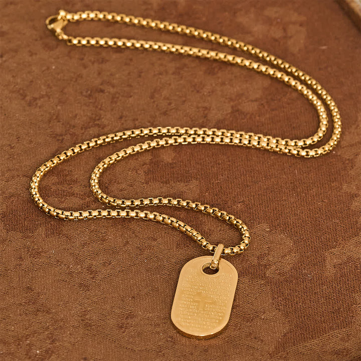 Christianartworkshop Hundemarkenkette mit eingraviertem Bibelvers und Kreuz als Zeichen aufrichtigen göttlichen Trostes - image 4
