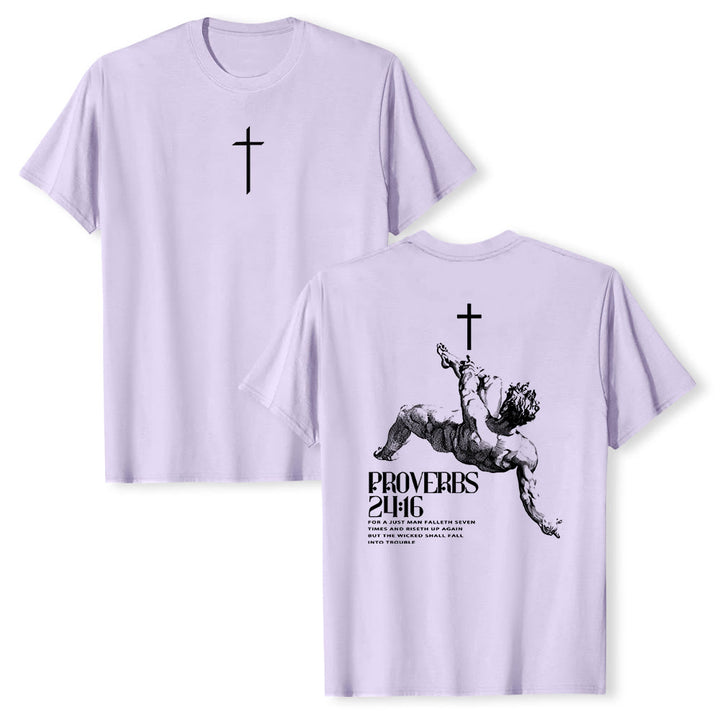 Christianartworkshop Sprüche 24,16' Christliches T-Shirt - Lila - 2XL - image 21