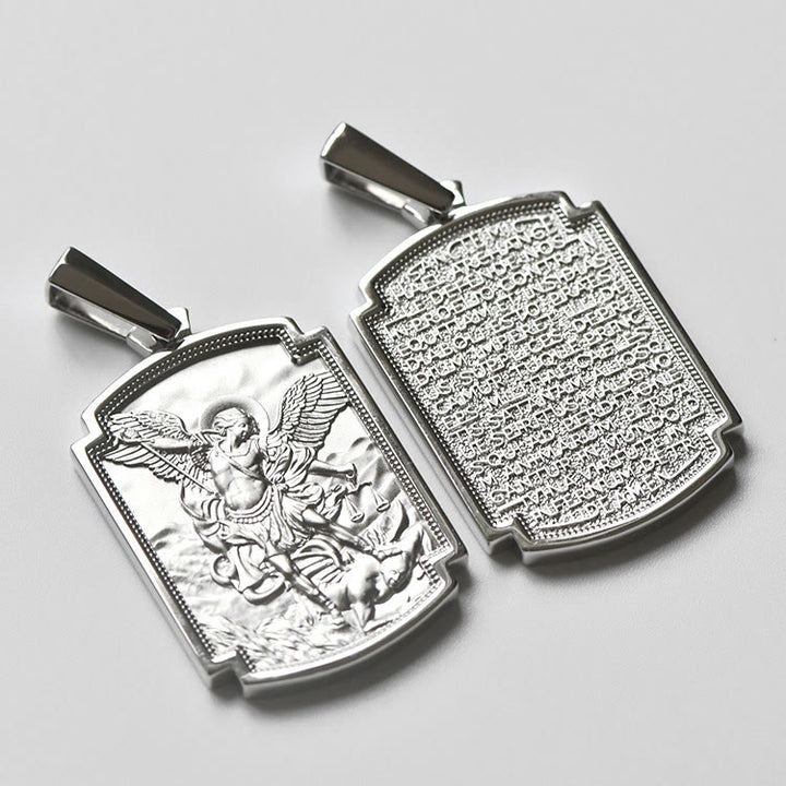 Christianartworkshop Anhänger aus Sterlingsilber mit dem Heiligen Michael: Symbol des heiligen Schutzes - image 0