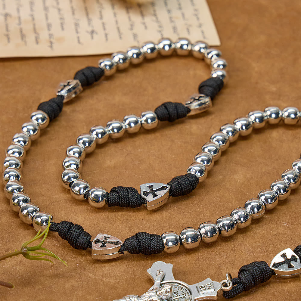 Christianartworkshop Robuster Paracord-Rosenkranz mit geformtem Kruzifix: Symbol der beständigen göttlichen Stärkung - image 7