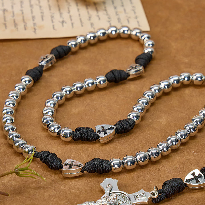 Christianartworkshop Robuster Paracord-Rosenkranz mit geformtem Kruzifix: Symbol der beständigen göttlichen Stärkung - image 7