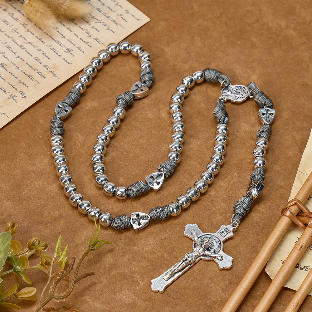 Christianartworkshop Robuster Paracord-Rosenkranz mit geformtem Kruzifix: Symbol der beständigen göttlichen Stärkung - image 11