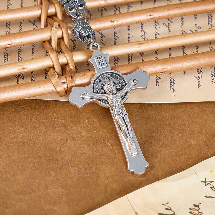 Christianartworkshop Robuster Paracord-Rosenkranz mit geformtem Kruzifix: Symbol der beständigen göttlichen Stärkung - image 14