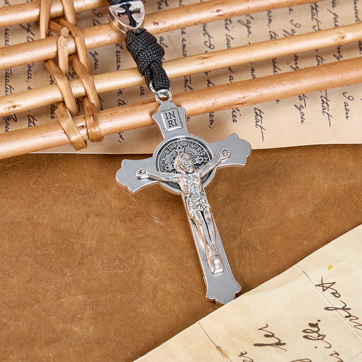Christianartworkshop Robuster Paracord-Rosenkranz mit geformtem Kruzifix: Symbol der beständigen göttlichen Stärkung - image 9