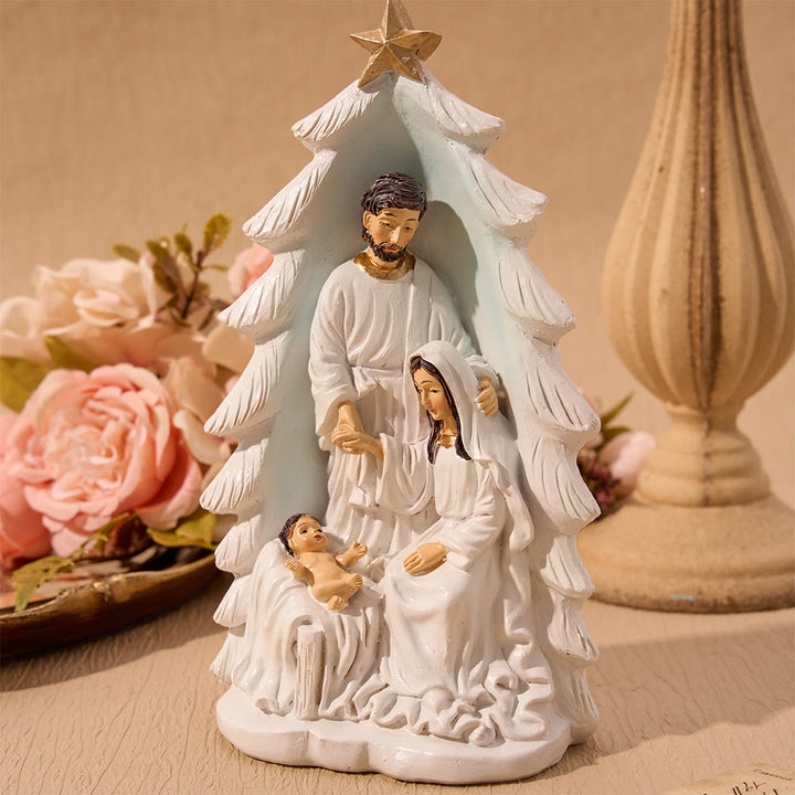 Christianartworkshop Kompakte Krippenfigur der Heiligen Familie: Ein Zeichen herzlicher Weihnachtsliebe - Geburt - image 0