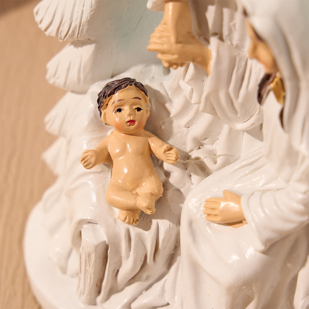 Christianartworkshop Kompakte Krippenfigur der Heiligen Familie: Ein Zeichen herzlicher Weihnachtsliebe - image 3