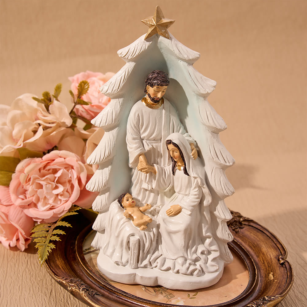 Christianartworkshop Kompakte Krippenfigur der Heiligen Familie: Ein Zeichen herzlicher Weihnachtsliebe - image 1