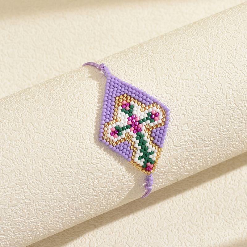 Christianartworkshop Armband mit heiligem Porträt aus Saatperlen in verschiedenen Stilen: Zeichen zarter, zeitloser, heiliger Freude - Kreuz A - image 3