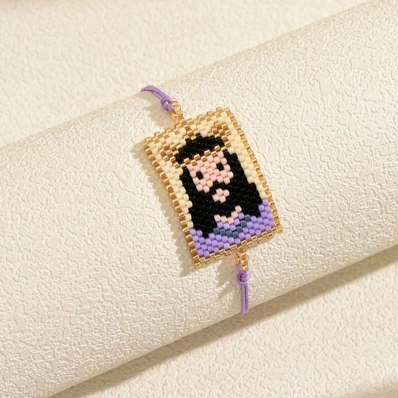 Christianartworkshop Armband mit heiligem Porträt aus Saatperlen in verschiedenen Stilen: Zeichen zarter, zeitloser, heiliger Freude - Jesus B - image 6