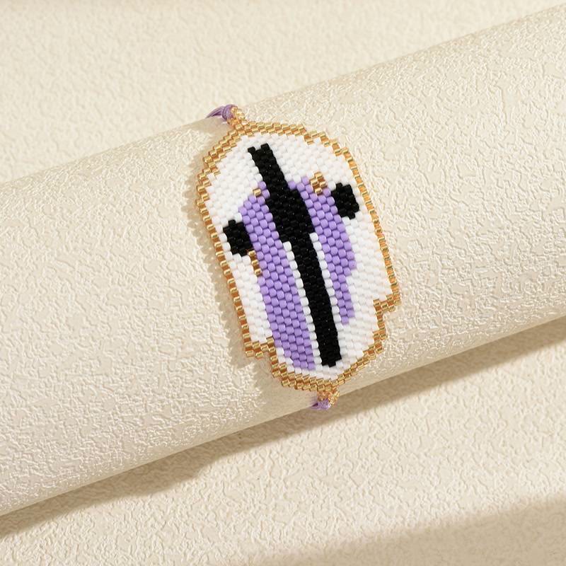 Christianartworkshop Armband mit heiligem Porträt aus Saatperlen in verschiedenen Stilen: Zeichen zarter, zeitloser, heiliger Freude - Kreuz E - image 9