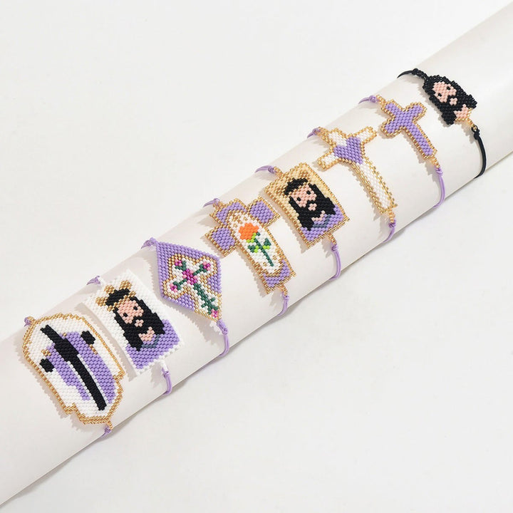 Christianartworkshop Armband mit heiligem Porträt aus Saatperlen in verschiedenen Stilen: Zeichen zarter, zeitloser, heiliger Freude - image 1