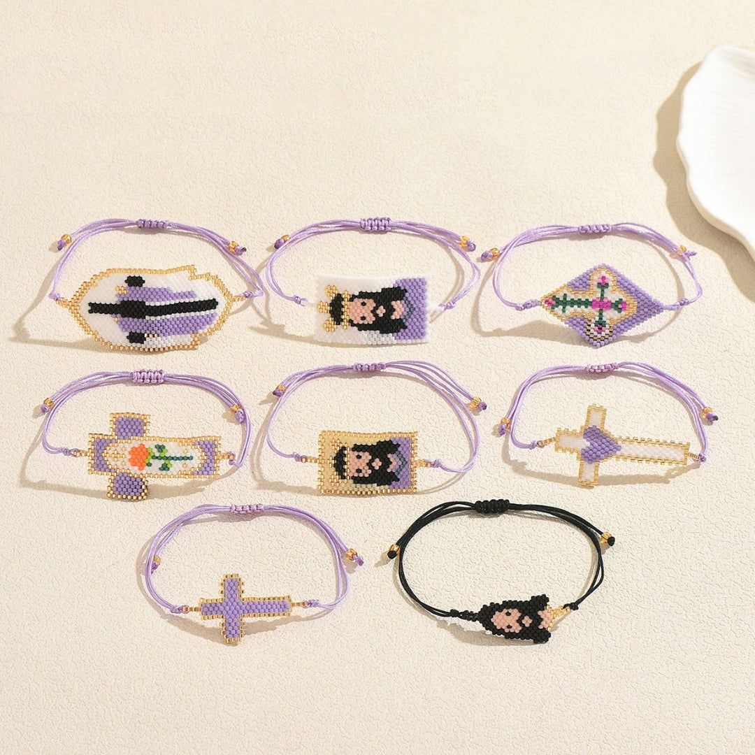 Christianartworkshop Armband mit heiligem Porträt aus Saatperlen in verschiedenen Stilen: Zeichen zarter, zeitloser, heiliger Freude - image 2
