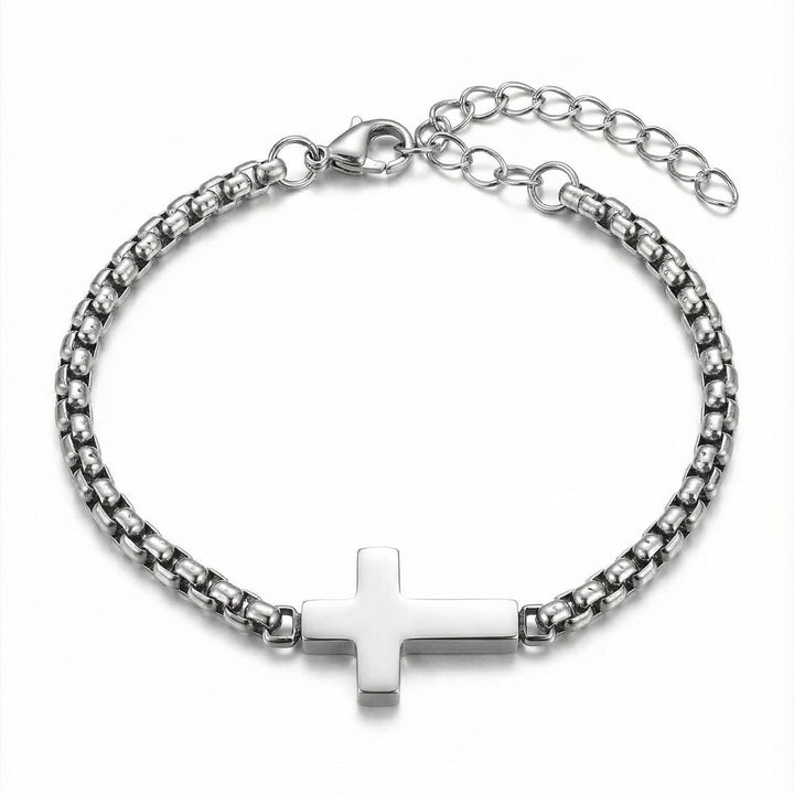 Christianartworkshop Elegantes, poliertes Kreuzkettenarmband: Zeichen beständigen himmlischen Schutzes - image 3