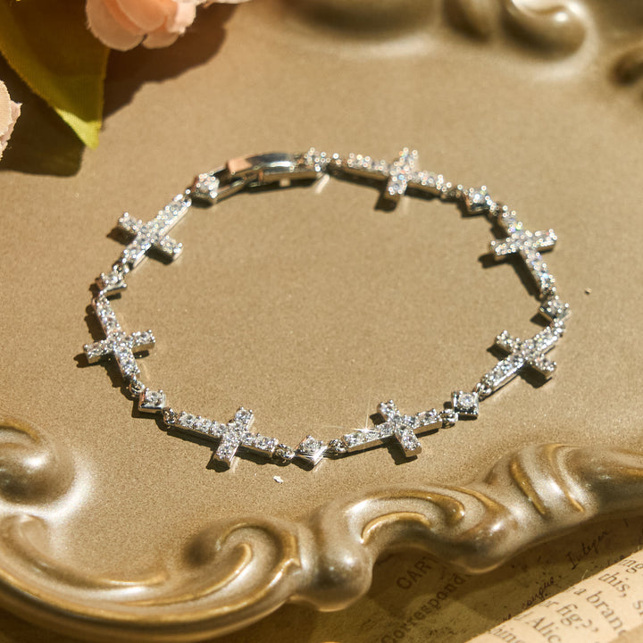 Christianartworkshop Armband mit sequenzieller Kristallkreuzkette: Symbol unzerbrechlichen göttlichen Schutzes - image 5