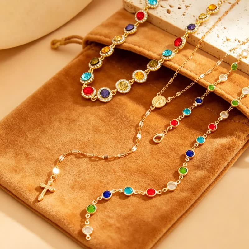 Christianartworkshop Elegante, mehrlagige Halskette mit Y-förmigem Kreuz: Symbol für beständigen Frieden - image 4