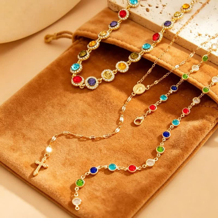 Christianartworkshop Elegante, mehrlagige Halskette mit Y-förmigem Kreuz: Symbol für beständigen Frieden - image 4