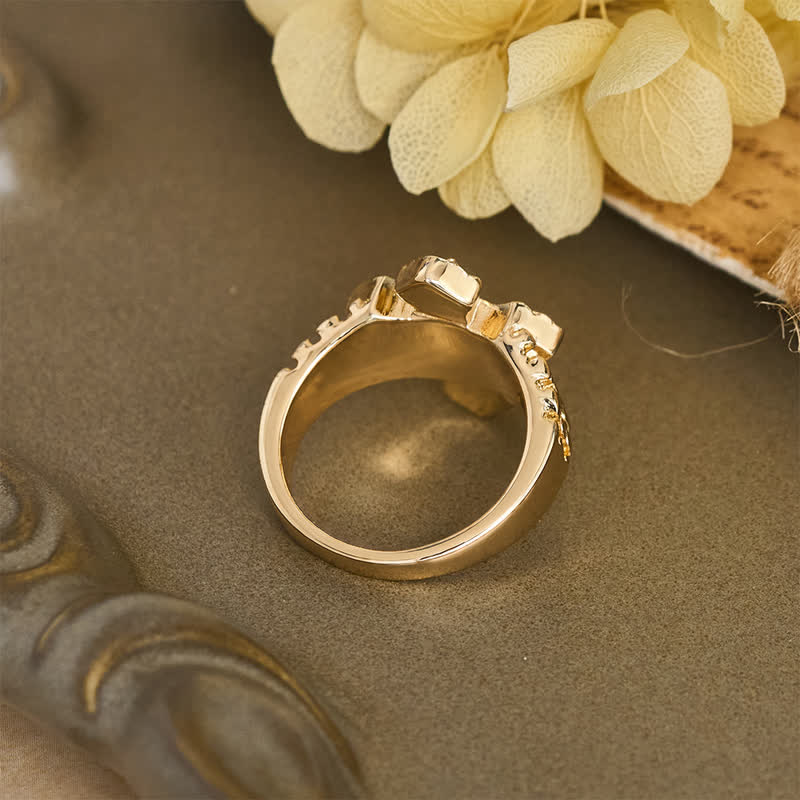 Christianartworkshop Ring aus Edelstahl mit gehämmertem Kreuz: Zeichen göttlichen Schutzes - image 5