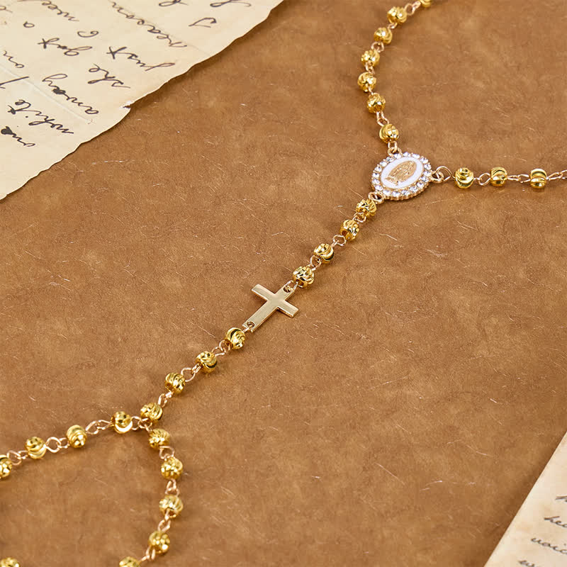 Christianartworkshop Heilige Marienmedaille mit Perlenkette: Symbol des beständigen Friedens - image 9