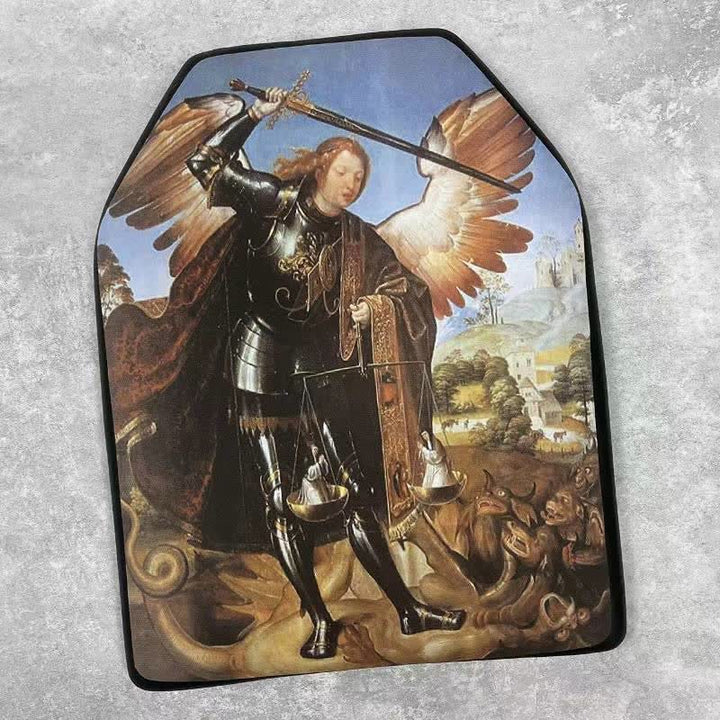 Christianartworkshop Aufkleber mit klassischer heiliger Figur: Zeichen göttlichen Schutzes - Der heilige Michael wiegt die Seelen - image 9