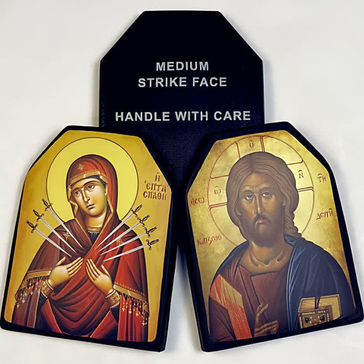 Christianartworkshop Aufkleber mit klassischer heiliger Figur: Zeichen göttlichen Schutzes - image 0