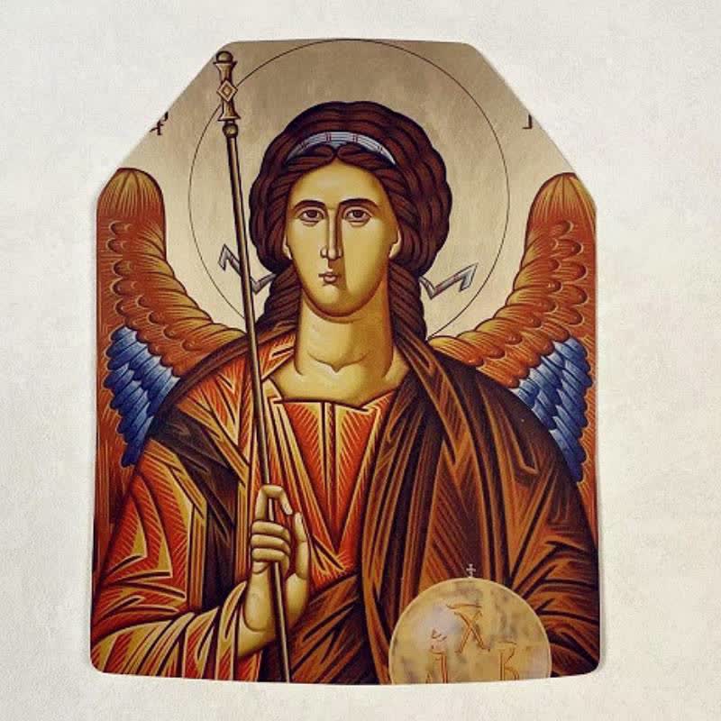 Christianartworkshop Aufkleber mit klassischer heiliger Figur: Zeichen göttlichen Schutzes - Erzengel Gabriel - image 3