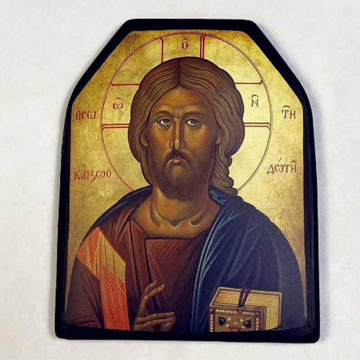 Christianartworkshop Aufkleber mit klassischer heiliger Figur: Zeichen göttlichen Schutzes - Christus Pantokrator - image 2
