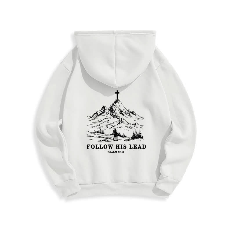 Christianartworkshop Folge seinem Beispiel – Mountain Cross Pullover Hoodie - image 4