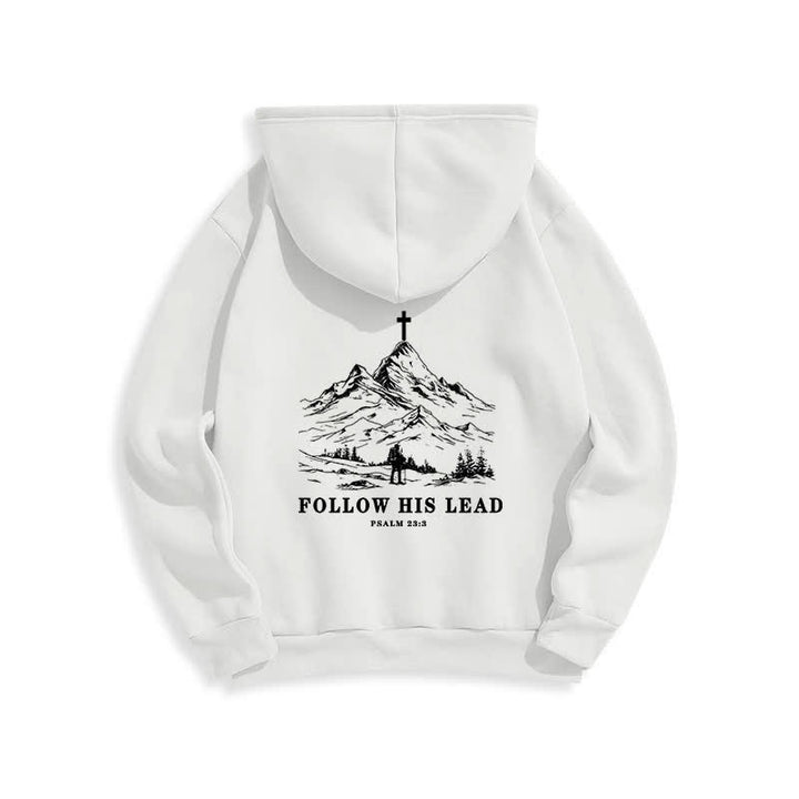 Christianartworkshop Folge seinem Beispiel – Mountain Cross Pullover Hoodie - image 4