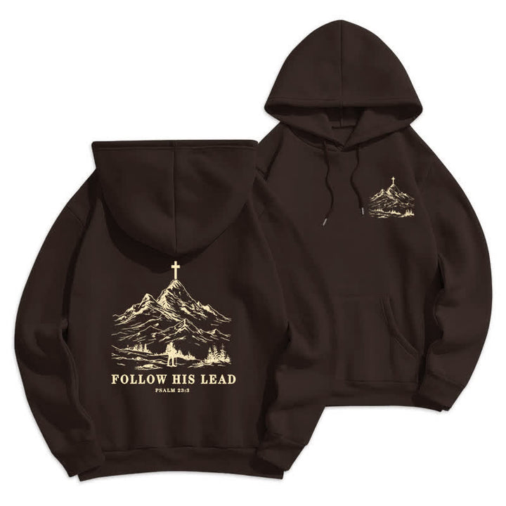 Christianartworkshop Folge seinem Beispiel – Mountain Cross Pullover Hoodie - Braun - 2XL - image 18