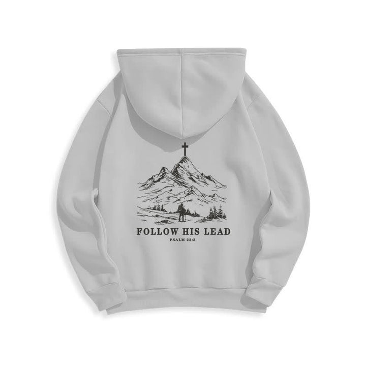 Christianartworkshop Folge seinem Beispiel – Mountain Cross Pullover Hoodie - image 7