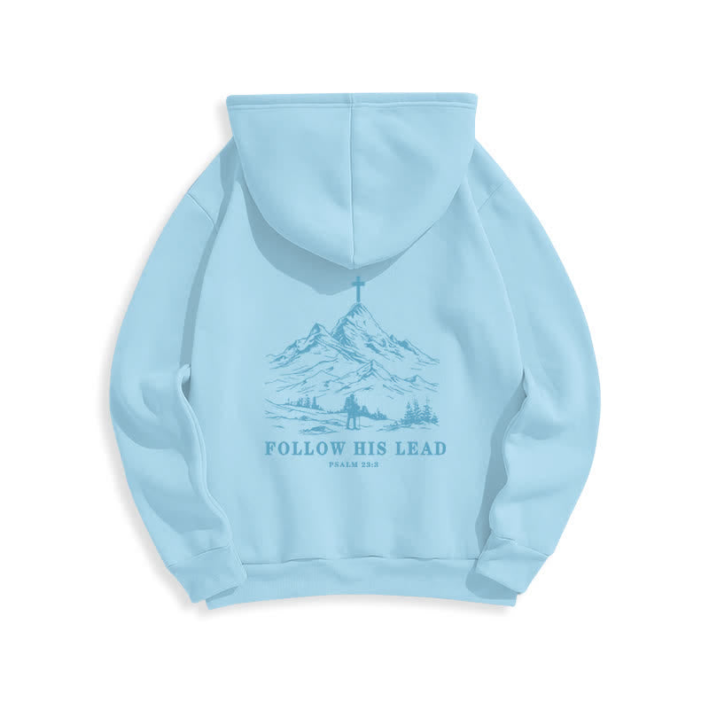 Christianartworkshop Folge seinem Beispiel – Mountain Cross Pullover Hoodie - image 22
