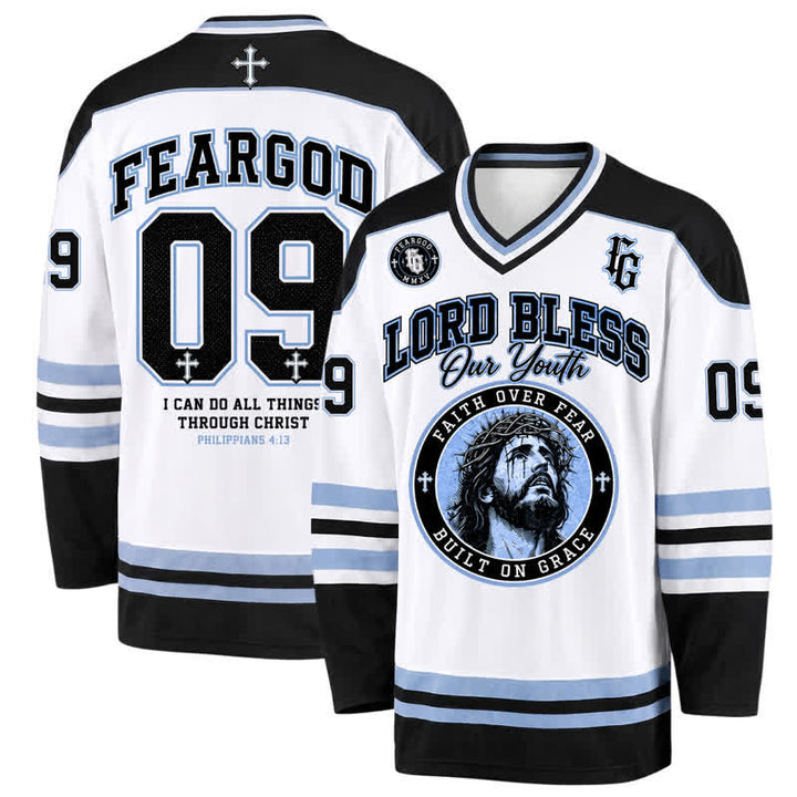 Christianartworkshop Fear God 09 Streetwear Langarm-Hockeytrikot - 5XL - image 0