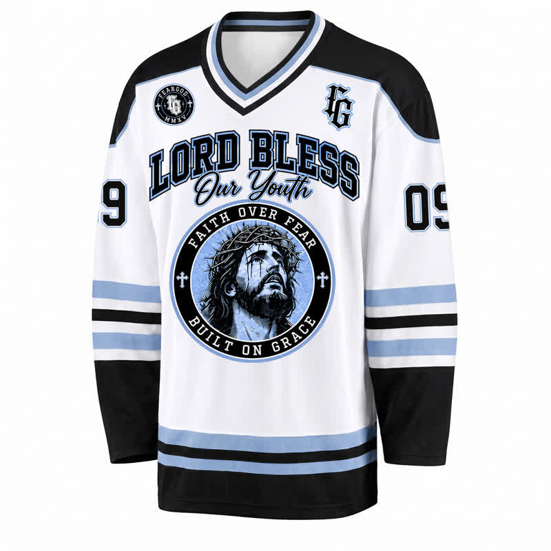 Christianartworkshop Fear God 09 Streetwear Langarm-Hockeytrikot - image 1