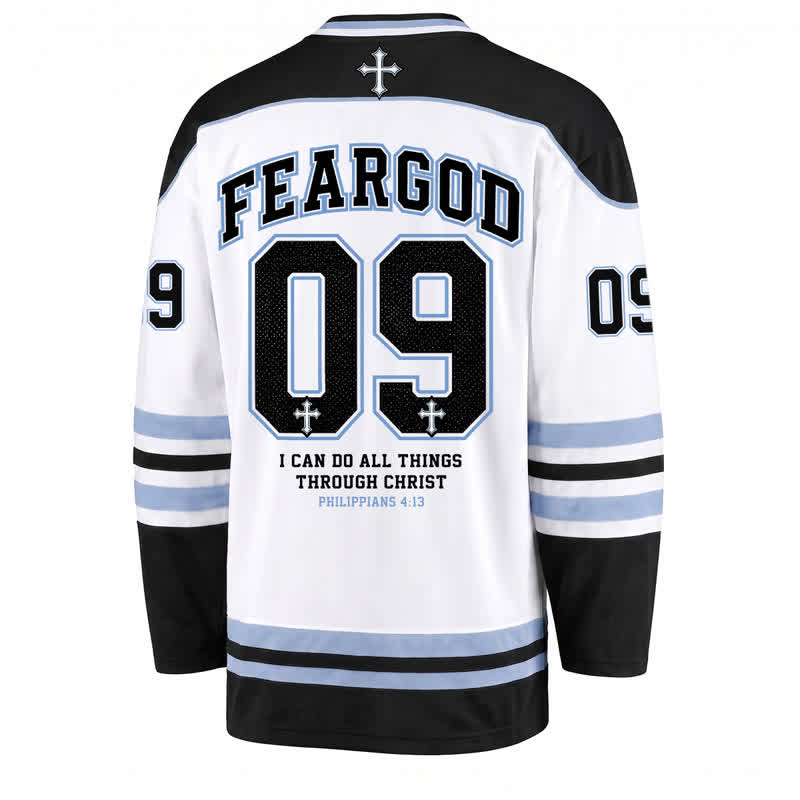 Christianartworkshop Fear God 09 Streetwear Langarm-Hockeytrikot - image 2
