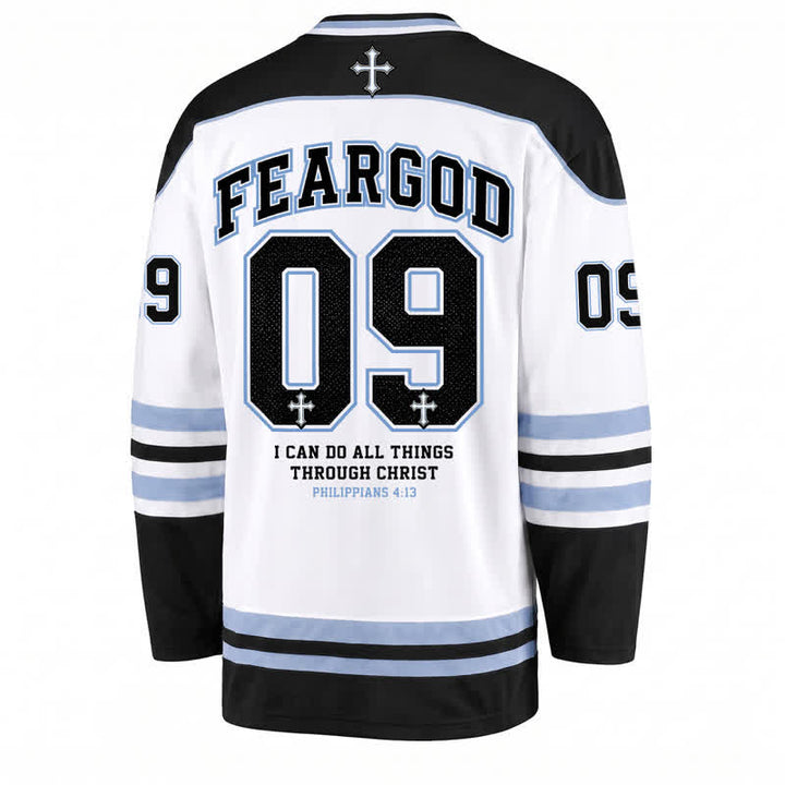 Christianartworkshop Fear God 09 Streetwear Langarm-Hockeytrikot - image 2