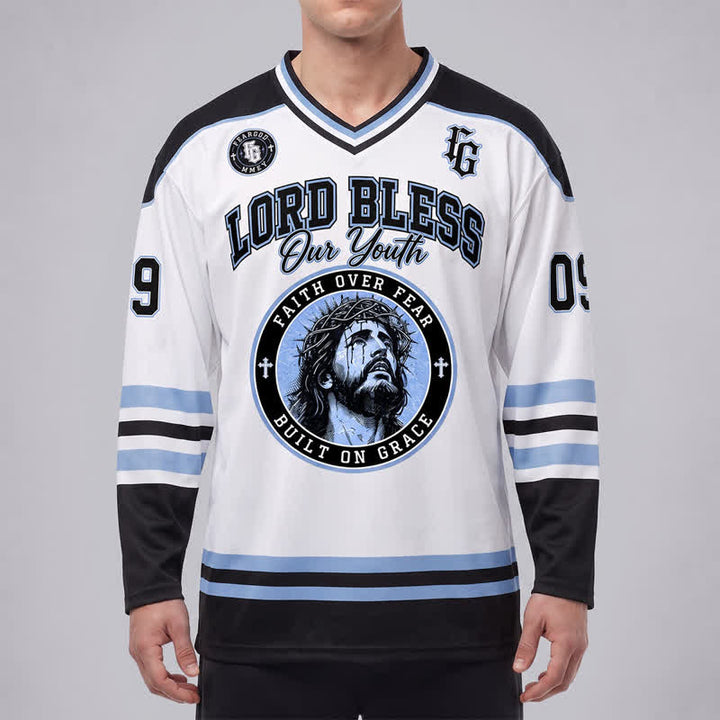Christianartworkshop Fear God 09 Streetwear Langarm-Hockeytrikot - image 3