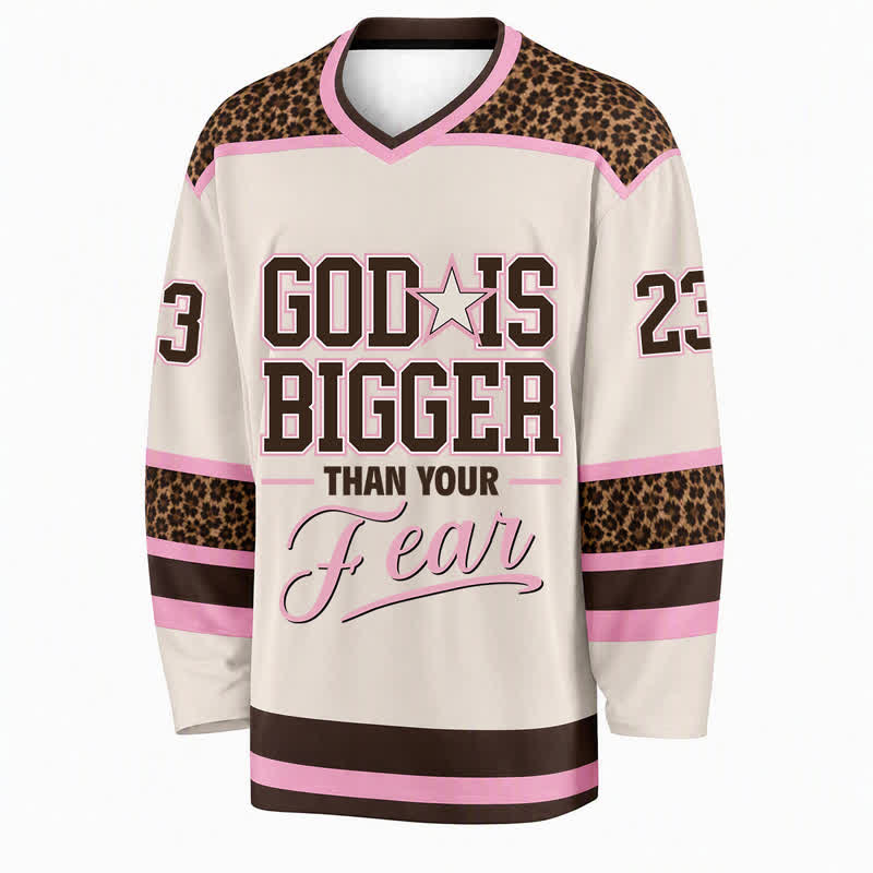 Christianartworkshop Gott ist größer als deine Angst – Hockeytrikot - image 1