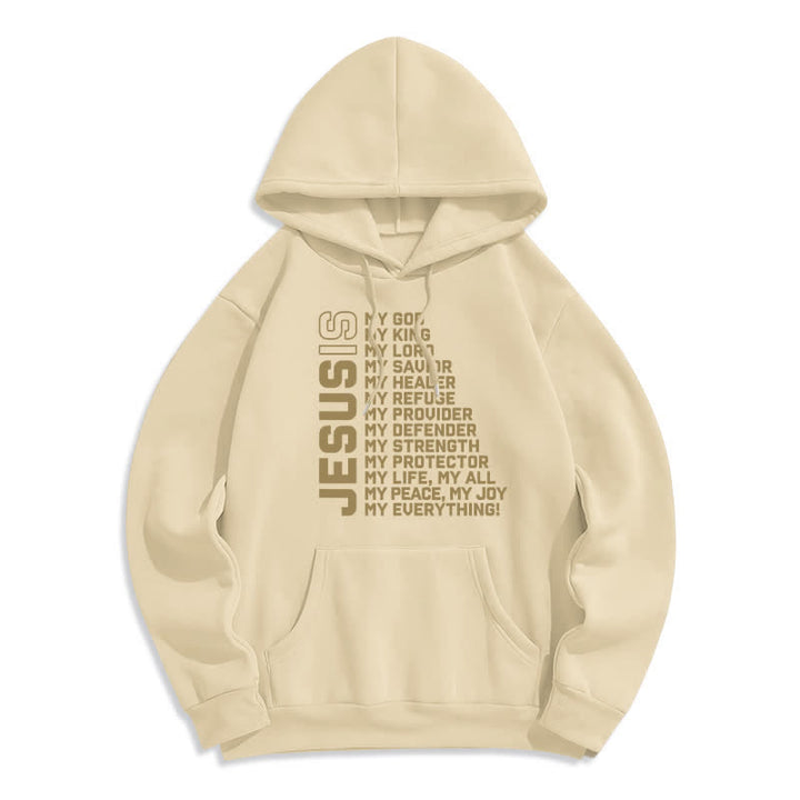 Christianartworkshop Jesus Is Statement Fleecegefütterter Streetwear-Pullover-Hoodie - Beige - 2XL - image 6